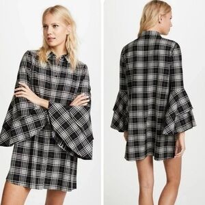 Alice + Olivia Jem Double Trumpet Shirt Dress size medium